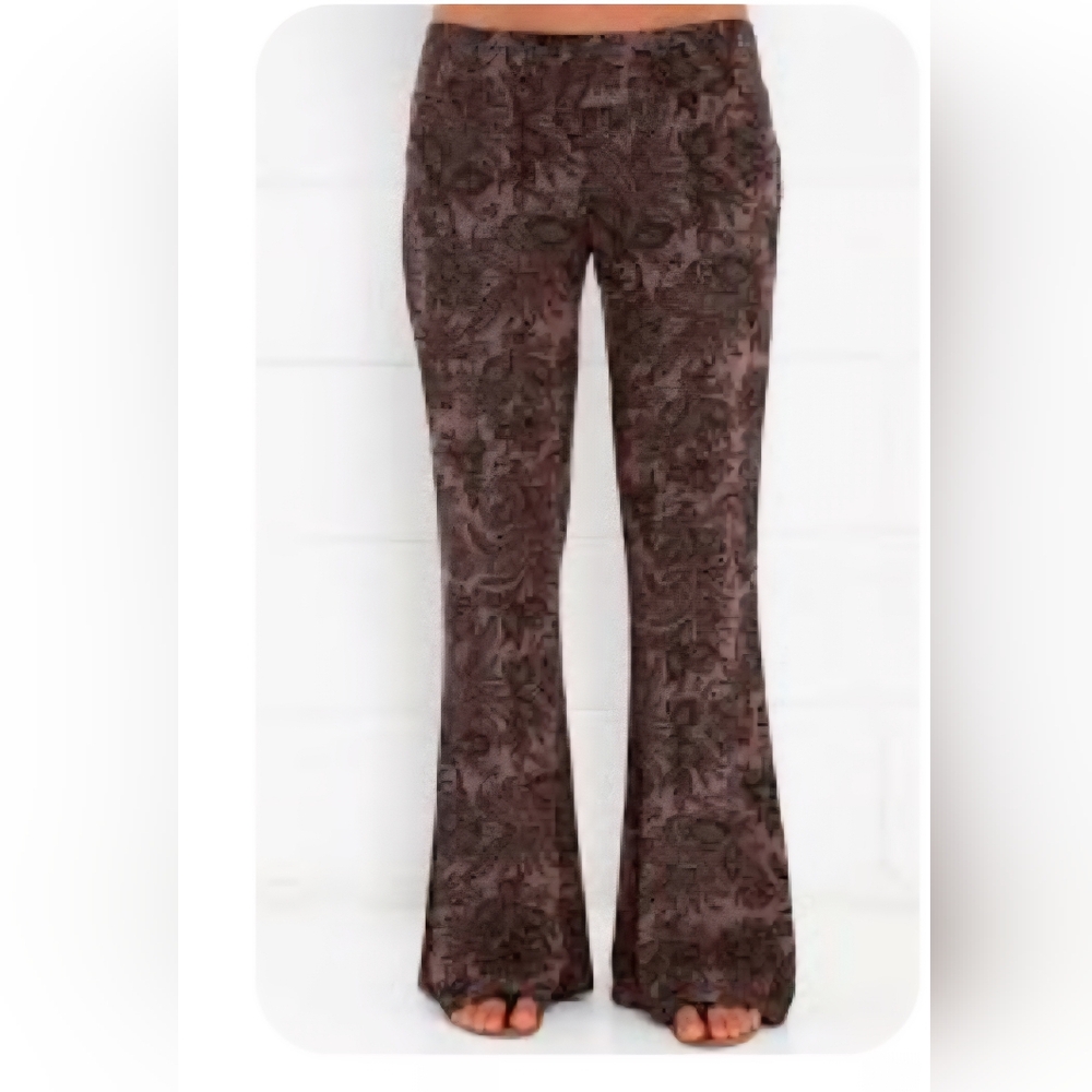 O'Neill Purple Paisley Print Flare Pants Sz Small